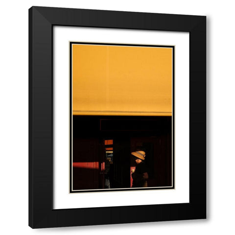 Plaza Mayor Black Modern Wood Framed Art Print with Double Matting by Amare, Bego