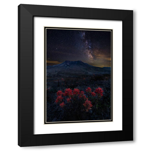 Night Spirit Black Modern Wood Framed Art Print with Double Matting by Hou, Grant