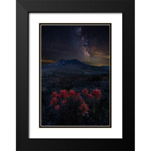 Night Spirit Black Modern Wood Framed Art Print with Double Matting by Hou, Grant