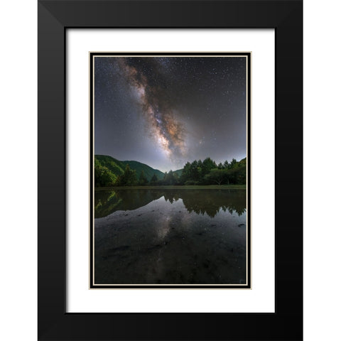 Parallel World Black Modern Wood Framed Art Print with Double Matting by Harlock