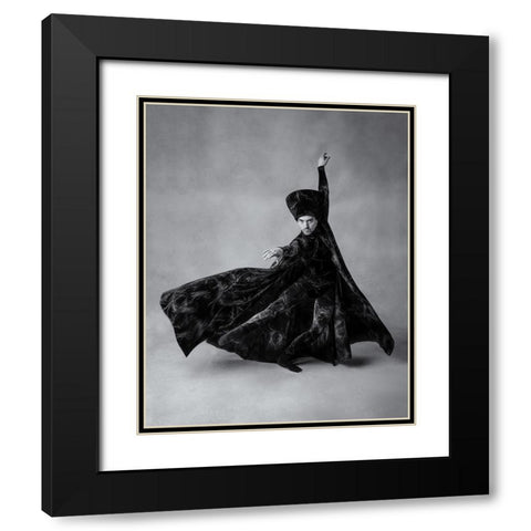 The sorcerer Black Modern Wood Framed Art Print with Double Matting by Lai, Jonathan