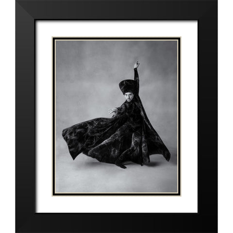 The sorcerer Black Modern Wood Framed Art Print with Double Matting by Lai, Jonathan