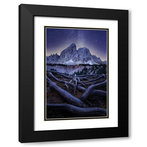 Wurzjoch Black Modern Wood Framed Art Print with Double Matting by Ilkovic, David