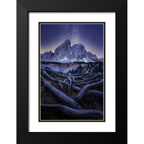 Wurzjoch Black Modern Wood Framed Art Print with Double Matting by Ilkovic, David