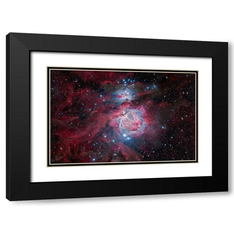 Orion Black Modern Wood Framed Art Print with Double Matting by Chander, Vikas