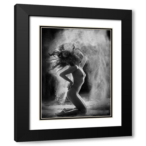 Flour Power Black Modern Wood Framed Art Print with Double Matting by Finighan, Brennan