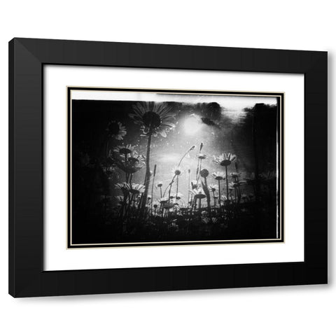 There is always a piece of sky Black Modern Wood Framed Art Print with Double Matting by Margau, Delphine