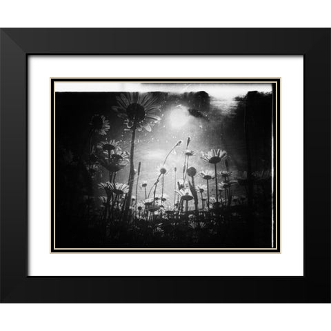 There is always a piece of sky Black Modern Wood Framed Art Print with Double Matting by Margau, Delphine