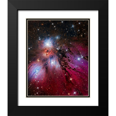 The Angel Nebula Black Modern Wood Framed Art Print with Double Matting by Chander, Vikas