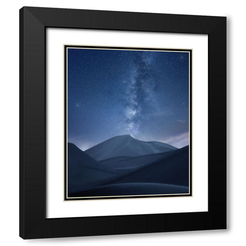 Dunes view point Black Modern Wood Framed Art Print with Double Matting by Sulaiman Alshehhi, Ahmed