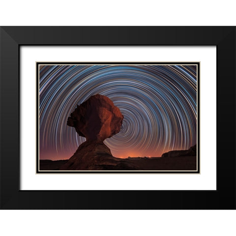 Kharaz Dreaming! Black Modern Wood Framed Art Print with Double Matting by Chander, Vikas