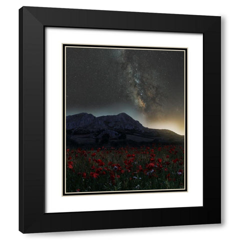The light pollution Black Modern Wood Framed Art Print with Double Matting by Del Puerto, Javier