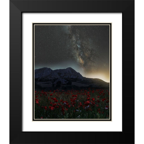 The light pollution Black Modern Wood Framed Art Print with Double Matting by Del Puerto, Javier