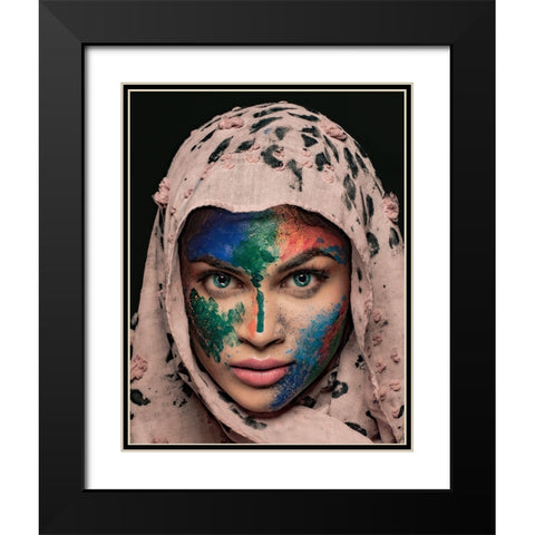 DUALITY Black Modern Wood Framed Art Print with Double Matting by Chattopadhyay, Debasish