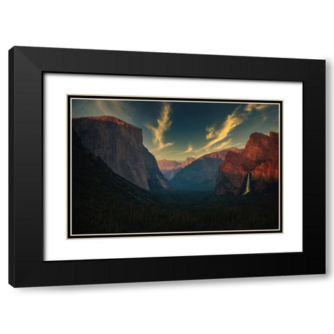 Yosemite 3 Black Modern Wood Framed Art Print with Double Matting by Moshavash, Pirouz
