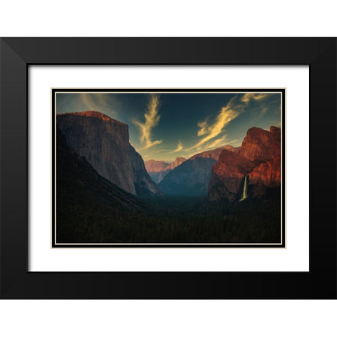 Yosemite 3 Black Modern Wood Framed Art Print with Double Matting by Moshavash, Pirouz