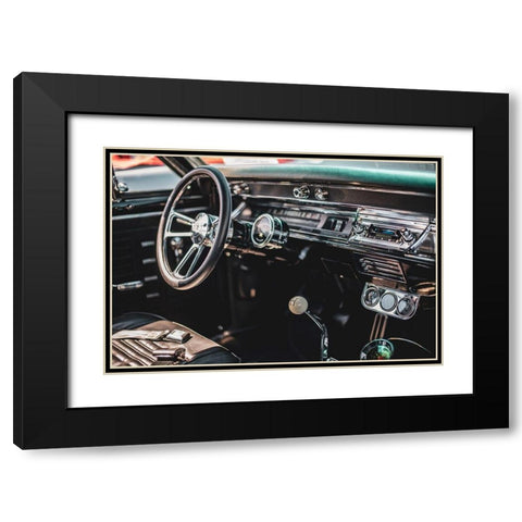 Car Interior Black Modern Wood Framed Art Print with Double Matting by Mossholder, Tim