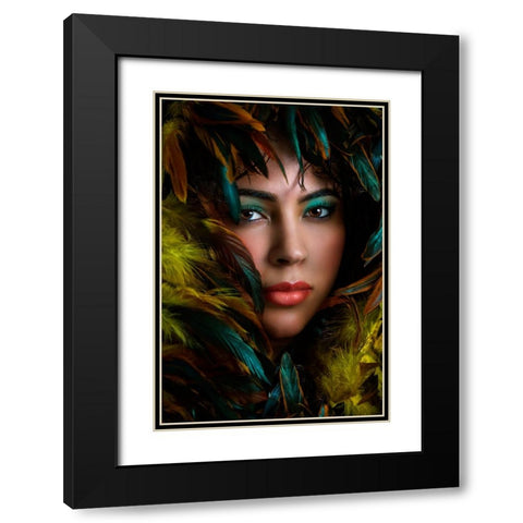 Untitled Black Modern Wood Framed Art Print with Double Matting by Pandya, Hardik