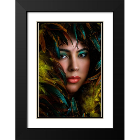 Untitled Black Modern Wood Framed Art Print with Double Matting by Pandya, Hardik