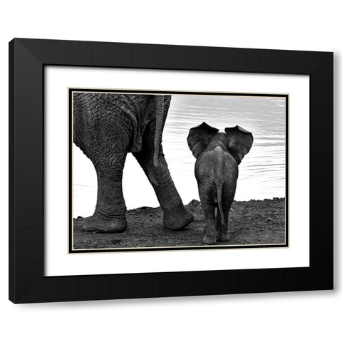 Together Black Modern Wood Framed Art Print with Double Matting by Oberai, Jassi