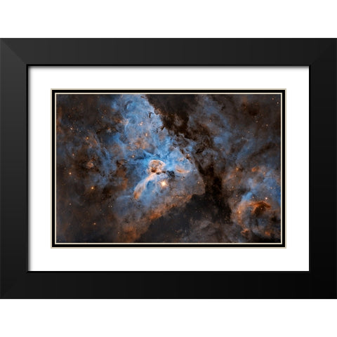 Eta Carina Black Modern Wood Framed Art Print with Double Matting by Chander, Vikas