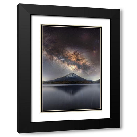 Sanctuary of Stars Black Modern Wood Framed Art Print with Double Matting by Harlock