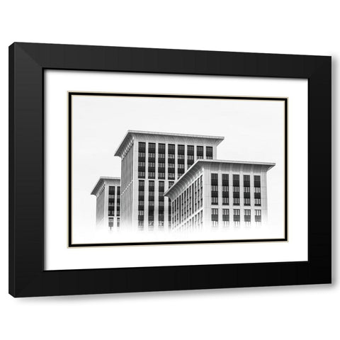 Prime Time Residential Complex Black Modern Wood Framed Art Print with Double Matting by Kotov, Andrey