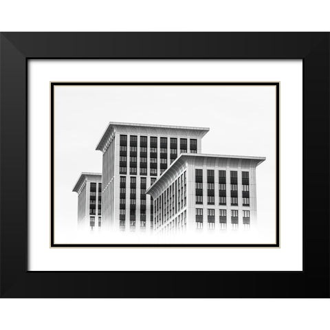 Prime Time Residential Complex Black Modern Wood Framed Art Print with Double Matting by Kotov, Andrey