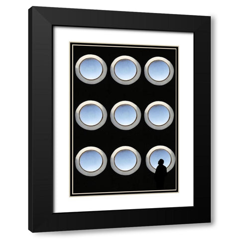 Lost in space Black Modern Wood Framed Art Print with Double Matting by Cederberg, Marcus