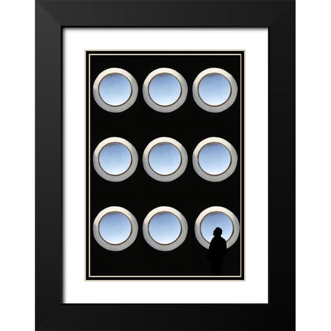 Lost in space Black Modern Wood Framed Art Print with Double Matting by Cederberg, Marcus