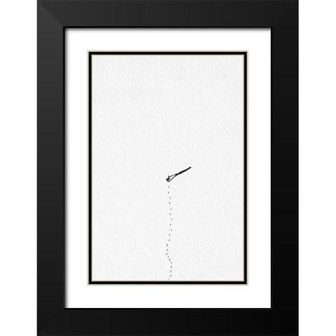 Yeti Black Modern Wood Framed Art Print with Double Matting by Cederberg, Marcus