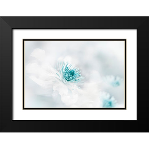 Nirvana Black Modern Wood Framed Art Print with Double Matting by Parker, Jacky