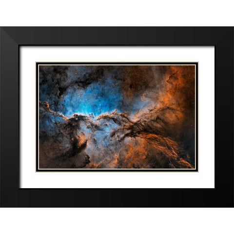 Fighting Dragons Of Ara Black Modern Wood Framed Art Print with Double Matting by Chander, Vikas
