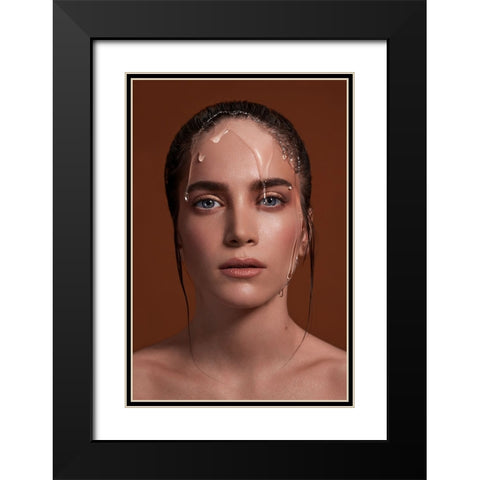 King of The Wizards Black Modern Wood Framed Art Print with Double Matting by Naderi, Peyman
