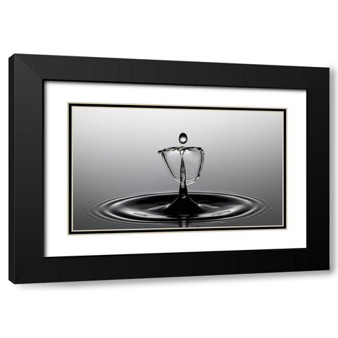Waterdancer Black Modern Wood Framed Art Print with Double Matting by Schade, Peter