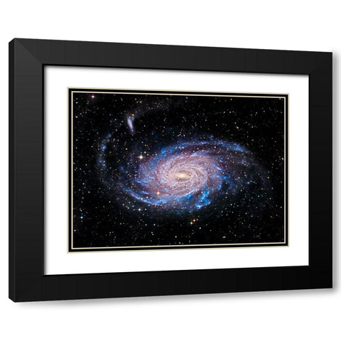 NGC 6744 Galaxy Black Modern Wood Framed Art Print with Double Matting by Chander, Vikas