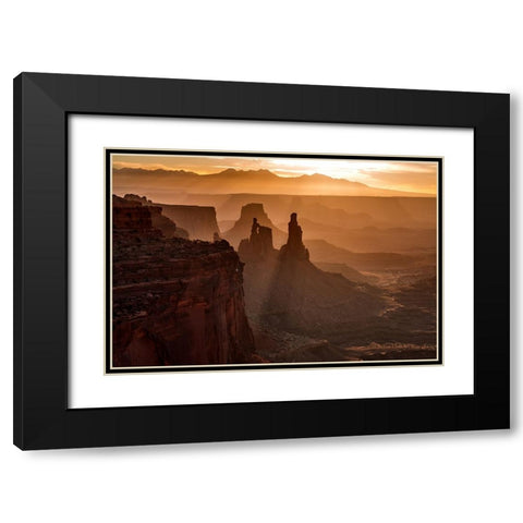 Island in the Sky Black Modern Wood Framed Art Print with Double Matting by Ling, Ariel