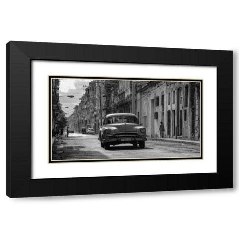 Havana in Black a White Black Modern Wood Framed Art Print with Double Matting by Einhorn, Itzik