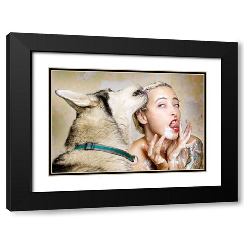 tasty Black Modern Wood Framed Art Print with Double Matting by Allmaier, Michael