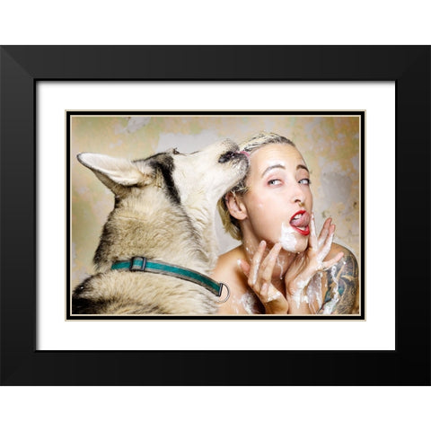 tasty Black Modern Wood Framed Art Print with Double Matting by Allmaier, Michael