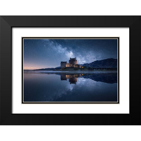 Untitled Black Modern Wood Framed Art Print with Double Matting by Daut, Remo