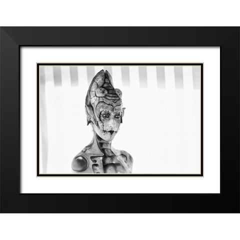Alien Black Modern Wood Framed Art Print with Double Matting by Klesse, Andreas