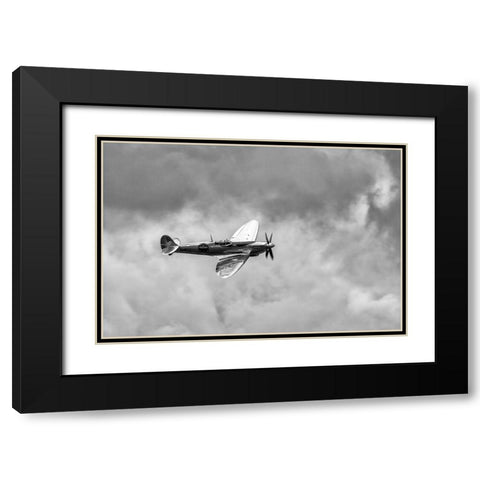 The Silver Spitfire. Black Modern Wood Framed Art Print with Double Matting by Londal, Leif