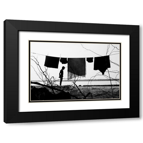Solitude Black Modern Wood Framed Art Print with Double Matting by Ghosh, Tathagata