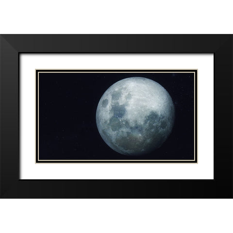 Lunar Dream Black Modern Wood Framed Art Print with Double Matting by Taransohal