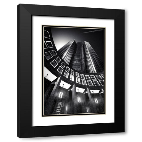 Frankfurt 185 Black Modern Wood Framed Art Print with Double Matting by Otero Sobrino, Dani