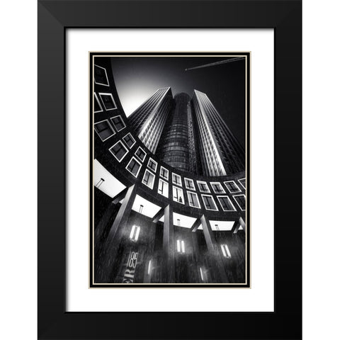 Frankfurt 185 Black Modern Wood Framed Art Print with Double Matting by Otero Sobrino, Dani