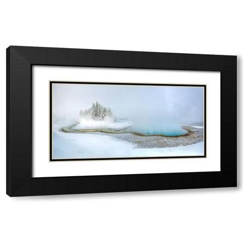 A Little Pearl Pond Black Modern Wood Framed Art Print with Double Matting by Mao, Dianne