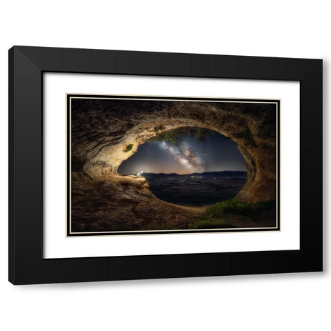 Caves Of Zaen I Black Modern Wood Framed Art Print with Double Matting by Lopez, Bartolome