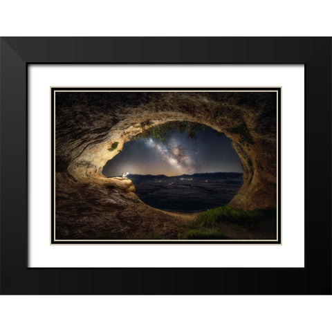 Caves Of Zaen I Black Modern Wood Framed Art Print with Double Matting by Lopez, Bartolome